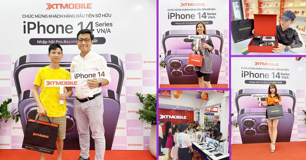 Hình ảnh trả hàng và mở bán iPhone 14 (Plus, Pro, Pro Max) VN/A tại XTmobile