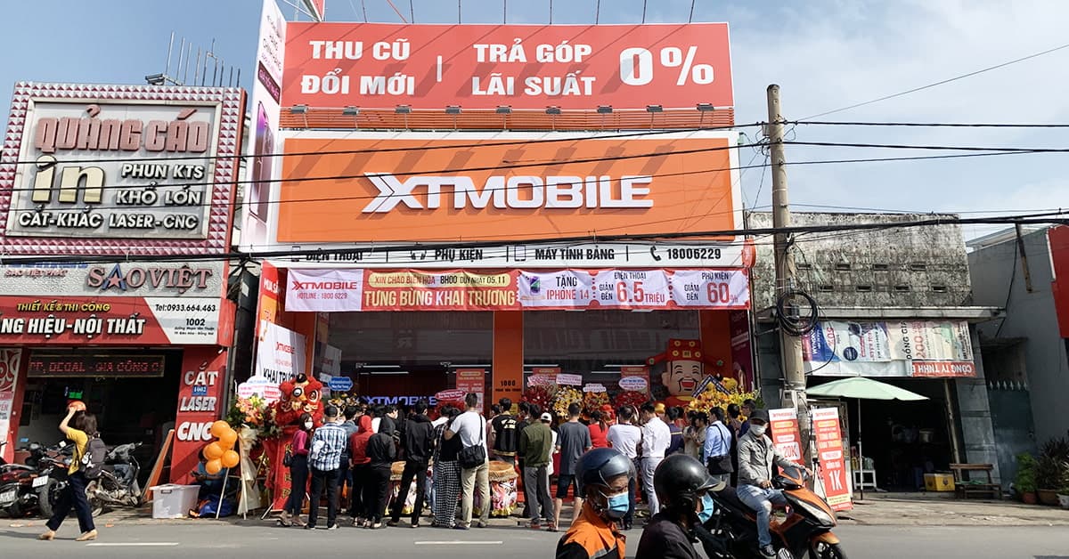 Hình ảnh khai trương chi nhánh XTmobile Biên Hòa đầu tiên tại 1000 Phạm Văn Thuận, phường Tân Mai