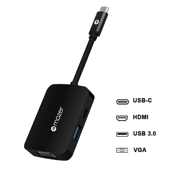 Cổng chuyển đổi Mazer USB-C 4-in-1 HUB (M-UC2MULTI4040) Cổng chuyển đổi Mazer USB-C 4-in-1 HUB (M-UC2MULTI4040)