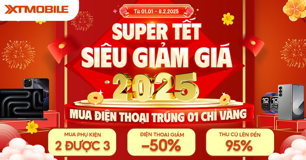 Mua điện thoại giảm sốc, trúng thêm vàng 9999 tại XTmobile