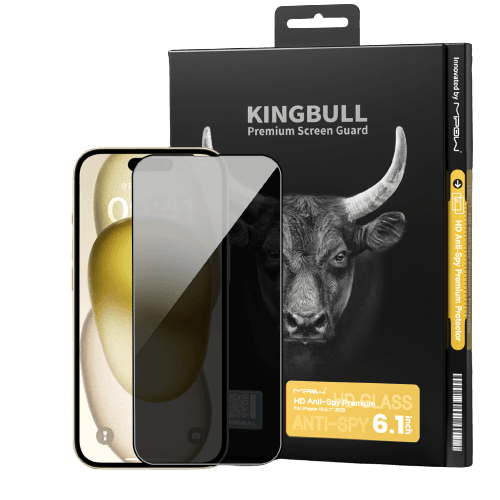 Kính cường lực chống nhìn trộm Mipow Kingbull Anti-Spy HD Premium iPhone 15 Pro Kính cường lực chống nhìn trộm Mipow Kingbull Anti-Spy HD Premium iPhone 15 Pro