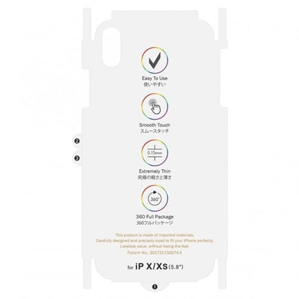 Miếng dán dẻo nhám PPF mặt sau cho iPhone Xs Max Miếng dán dẻo nhám PPF mặt sau cho iPhone Xs Max