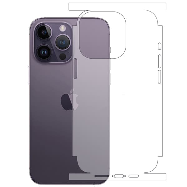 Miếng dán dẻo nhám PPF mặt sau iPhone 14 Pro Miếng dán dẻo nhám PPF mặt sau iPhone 14 Pro