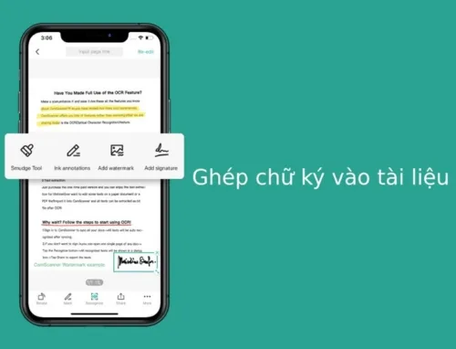 Ghép chữ ký trực tiếp lên văn bản trên Camscanner