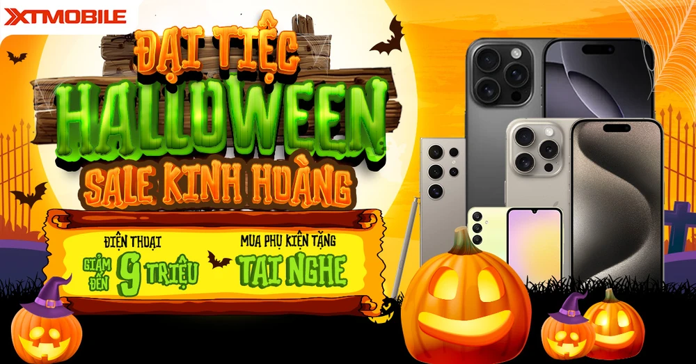 Halloween - Sale kinh hoàng tại XTmobile: Điện thoại giảm khủng, phụ kiện ưu đãi sâu!