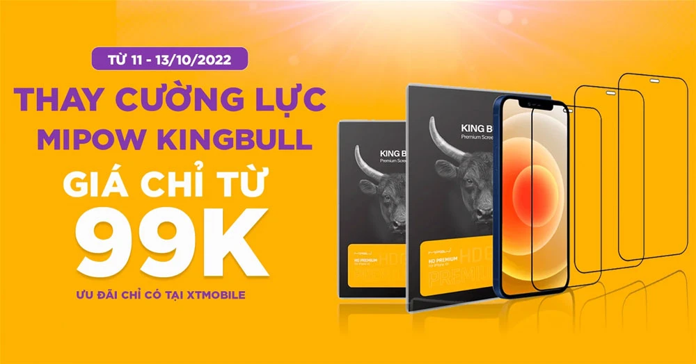 Ưu đãi chỉ có tại XTmobile: Thay cường lực chính hãng giá chỉ từ 99K