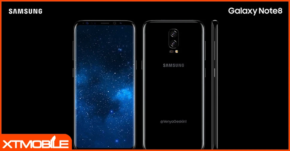 Galaxy Note 8 tiếp tục để lộ mặt trước với tấm kính bảo vệ siêu khủng