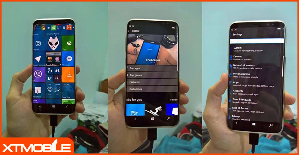 Galaxy S8 bất ngờ “khoác áo” giao diện Windows 10 ấn tượng