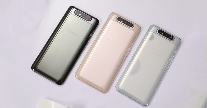 Samsung Galaxy A80 không có khe thẻ nhớ là do thiết kế camera trượt?