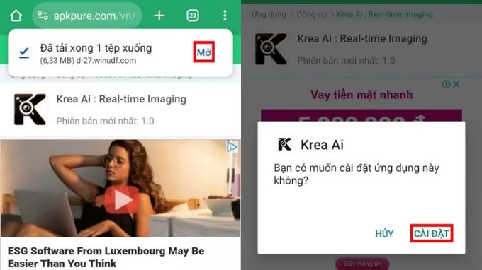 Cách tải Krea AI trên điện thoại Android