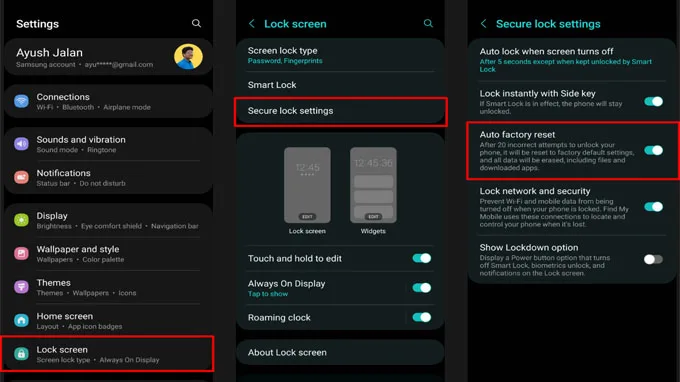 Cách kích hoạt tính năng Auto Factory Reset cho điện thoại Samsung