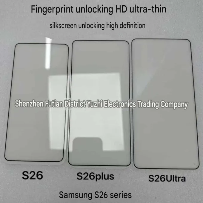 Rò rỉ miếng dán cường lực Galaxy S26
