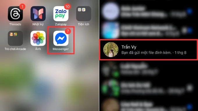 Cách đổi hình nền Messenger thành ảnh trên điện thoại