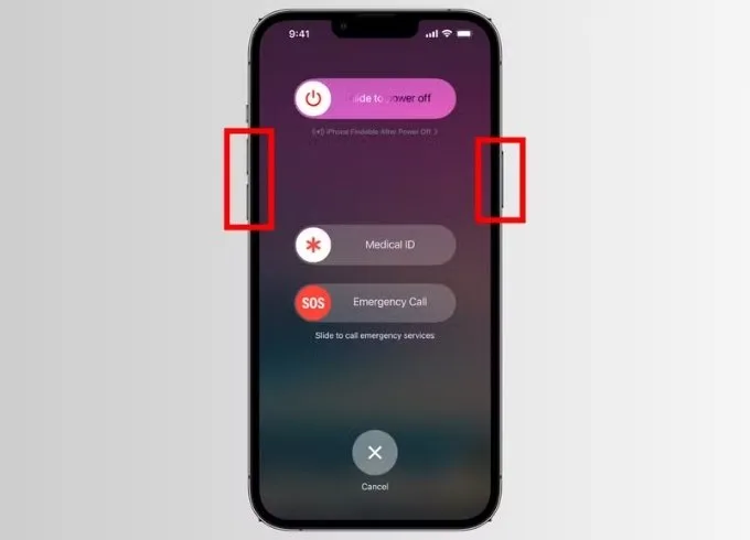 Tắt nguồn iPhone bằng phím cứng