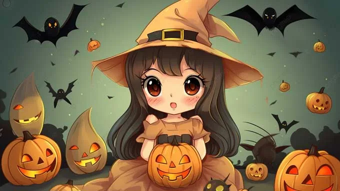 hình nền Halloween phong cách dễ thương