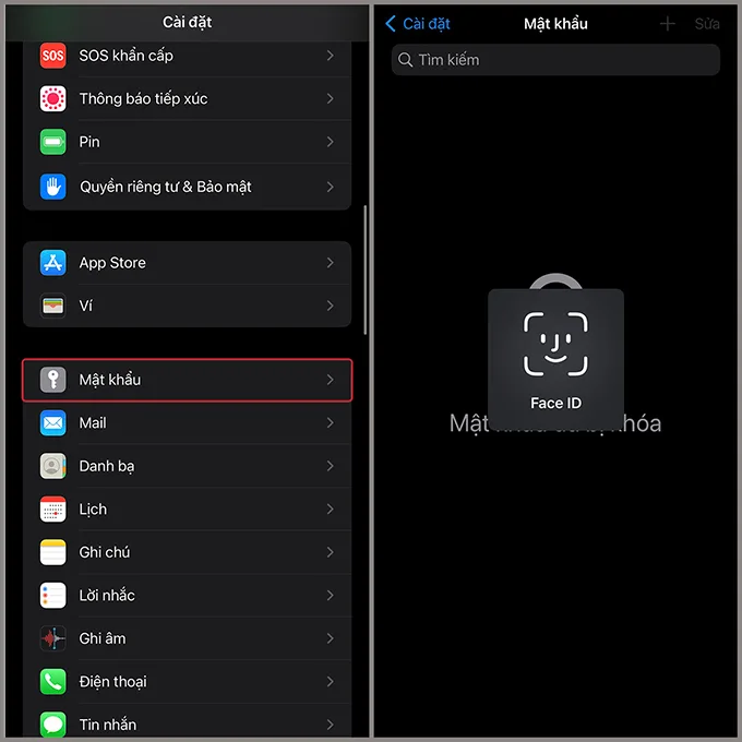 Cách xem mật khẩu đã lưu trên điện thoại iPhone bằng Cài đặt