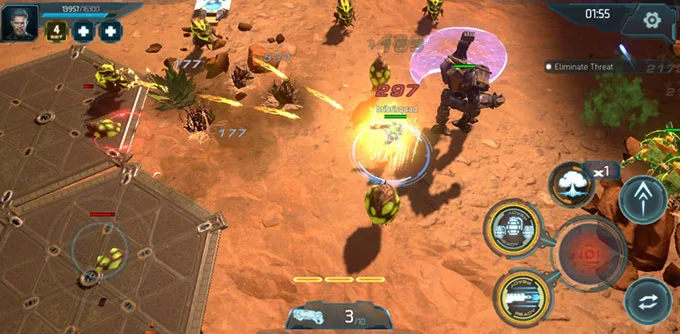 Top những tựa game mobile bắn súng góc nhìn trên cao: Gigantic Z