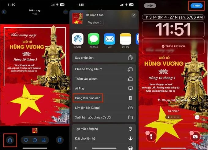 Cách tải và cài đặt hình nền Giỗ tổ Hùng Vương
