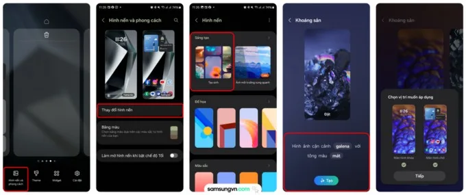 Tạo hình nền AI trên Galaxy S24 Plus