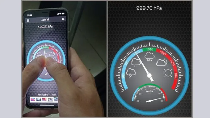 Ứng dụng đo cảm biến áp suất trên iPhone