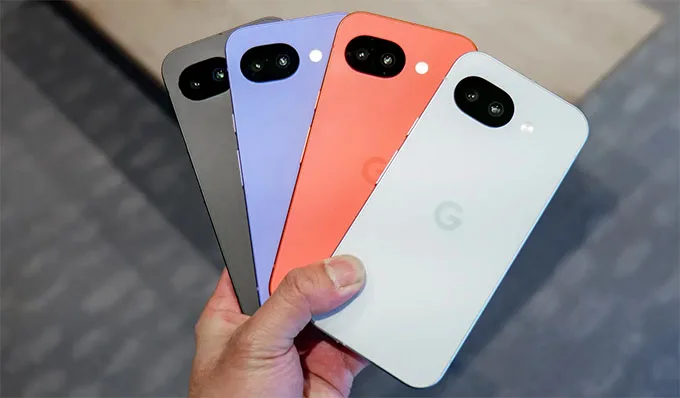 , Pixel 10a có bốn tùy chọn gồm Obsidian, Berry, Fog và Lavender