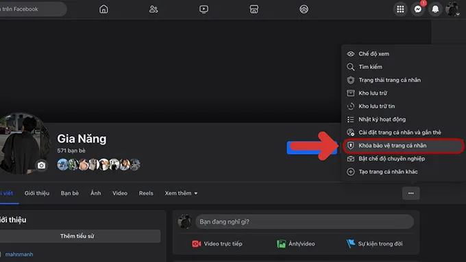 Cách bật khóa bảo vệ trang cá nhân Facebook trên máy tính
