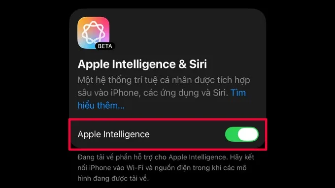 Cách bật Apple Intelligence tiếng Việt trên iPhone