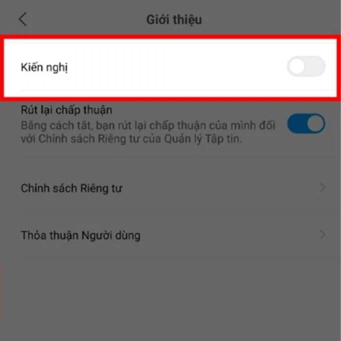 Tắt quảng cáo trong ứng dụng Tệp trên Xiaomi