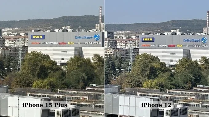So sánh camera góc rộng iPhone 15 Plus và iPhone 12