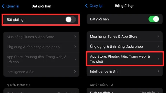 Đối với ứng dụng từ App Store