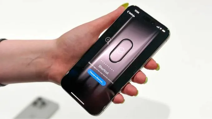 Giao diện thiết lập nút Action Button