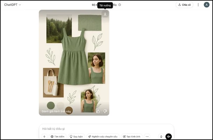 Bước 5 tạo Moodboard bằng ChatGPT
