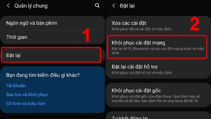 Khôi phục cài đặt gốc