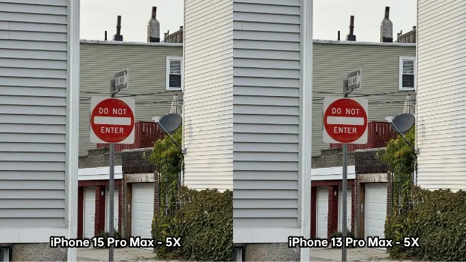 Ảnh chụp zoom 5X trên iPhone 15 Pro Max và iPhone 13 Pro Max