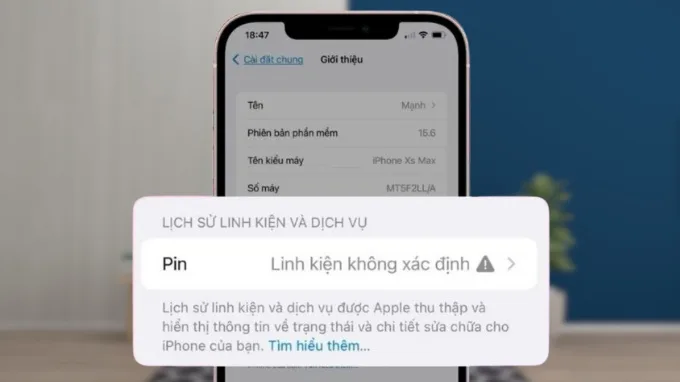 Pin linh kiện không xác định trên iPhone là gì?  