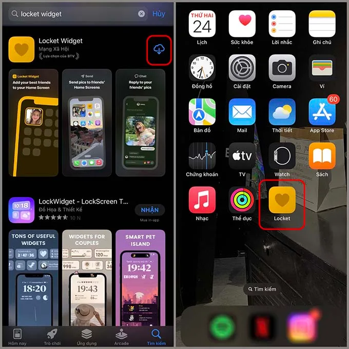 Cách tải ứng dụng Locket Widget cho điện thoại iPhone