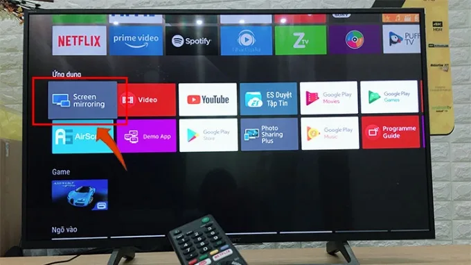 Sử dụng tính năng Screen Mirroring 