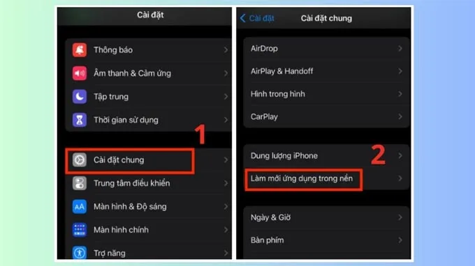 Tắt ứng dụng chạy ngầm bước 1