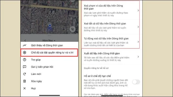 Cách xóa lịch sử đi qua đã lưu trên Google Maps