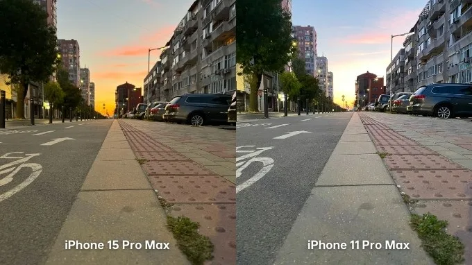 Ảnh chụp đủ sáng trên iPhone 15 Pro Max và iPhone 11 Pro Max