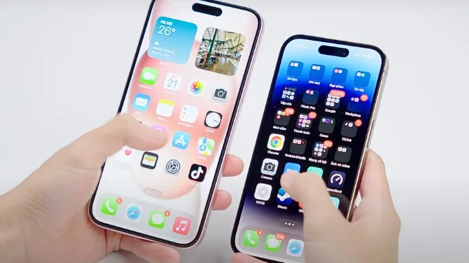 So sánh màn hình trên iPhone 15 Plus và iPhone 14 Pro