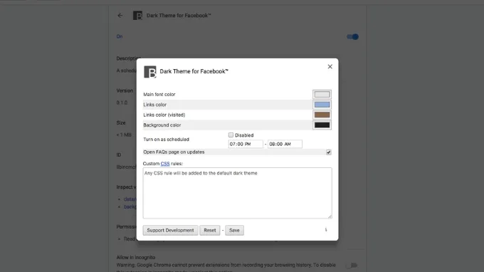Dark Theme for Facebook