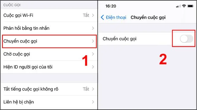 Cách hủy chuyển tiếp cuôc gọi trên iPhone