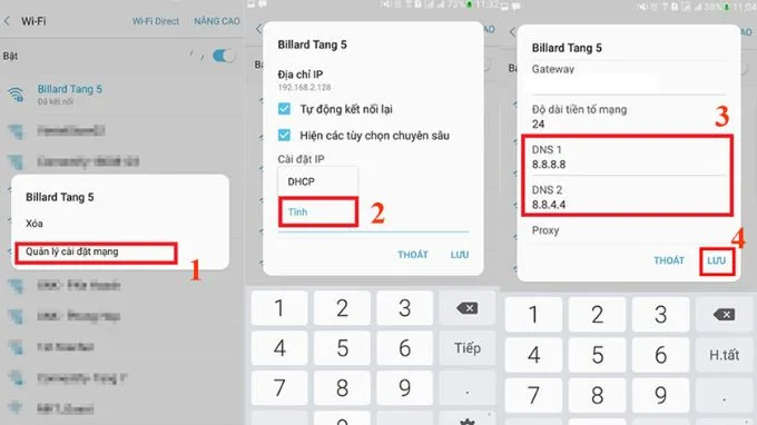 Cách thay đổi DNS trên điện thoại Android