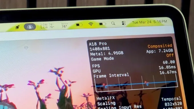 MacBook Neo vẫn giữ được mức nhiệt trong giới hạn an toàn