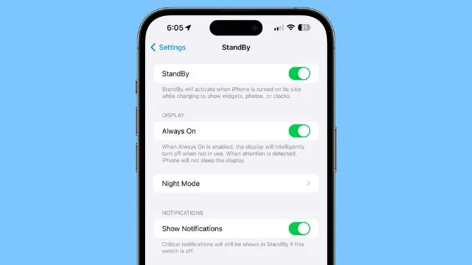 Cập nhật tính năng StandBy trên iOS 17