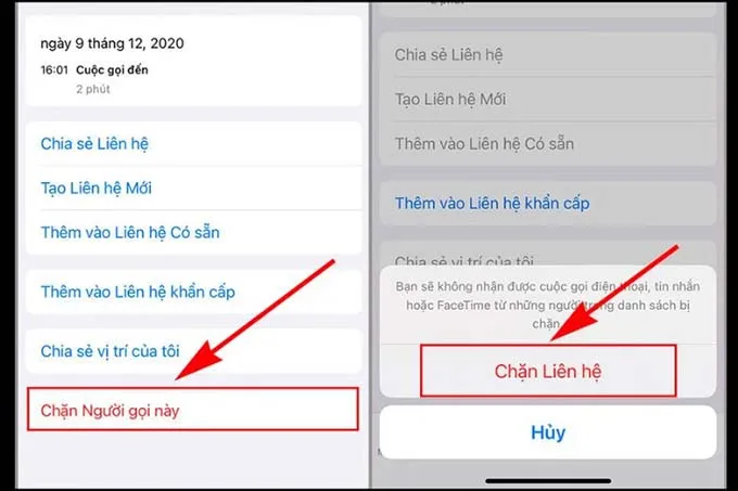 Đối với điện thoại iPhone