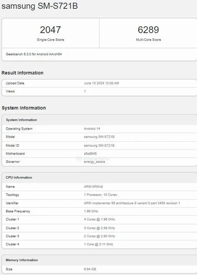 Galaxy S24 FE vừa được phát hiện trên Geekbench, củng cố nhiều thông tin.