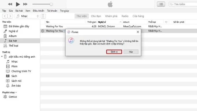 Cài nhạc chuông cho iPhone qua iTunes máy tính