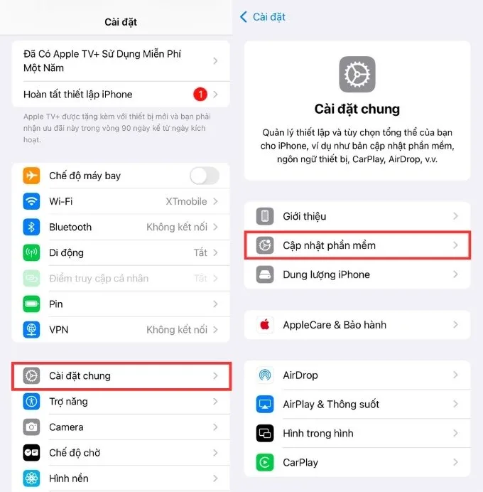 Cách update iOS iPhone tự động